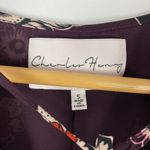 Charles Henry Women's  Maroon Floral Long Sleeve Mini Shift Dress Size Small Photo 4