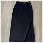 St. John Black Santana Knit Long Maxi Skirt Photo 5