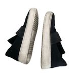 Eileen Fisher Black Knit Sneakers Slip On White Sole Cushioned Woman’s Size 8.5 Photo 4