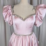 Mac Duggal Blush Pink Satin Puff Sleeve Cocktail Dress Size 8 NWT Photo 9
