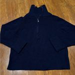 Navy Blue Knit Quarter Zip Size M Photo 0