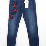 ZARA NWT  embroidered cigarette jeans‎ Photo 0