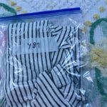 Banana Republic Black White Stripe Asymmetrical Twist Tank Top Womens Large Photo 6