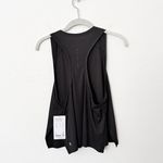 Athleta [] Black Grid Knit Singlet Side Slit Workout Tank Top NWT Size Large L Photo 3