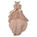 Teeze Me  Metallic Lace Glitter Mesh High Low
Dress in Blush, Sz 1/2 Photo 9