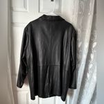 Kathy Ireland vintage Genuine Leather Jacket women plus sz 2X Classic buttons up Photo 7