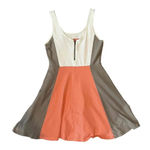 EXPRESS Sleeveless Color-Block Flared Skirt Dress Size Medium Photo 3