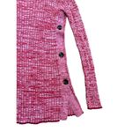 Ann Taylor  Red Pink Marled Ribbed Side Button Sweater sz M Photo 8
