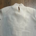 Vtg Kathy Che White Ivory Lace Mock Neck Pearl Beaded Blouse Top 10 80s Glam Photo 5