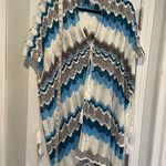 Cupshe NWT One Size Blue White Open Knit Side Tie Tassel Swinsuit Coverup Photo 6