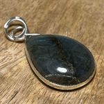 Sterling Silver Labradorite Tear Drop Pendant Photo 5