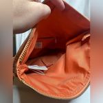 Signature Orange Faux Leather Woven Crossbody Purse Photo 5