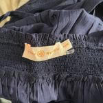 Tory Burch NWOT Smocked Shoulder-Tie Jumpsuit Size XS Navy Blue Photo 9