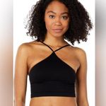Free People Intimately Center Of Attention Halter Crop Top Black XS/S Photo 0