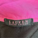Lauren Ralph Lauren Mixed Media Black Jacket Pink Collar Quilted Front Knit Back Size XL Photo 2