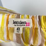 Lemlem  Zeritu Bahiri Yellow Striped Strapless Ruffle Maxi Dress Large New Photo 7