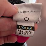 COOGI Vintage  Letterman Button Down Cardigan  Women's 1X Pink/Black Photo 3