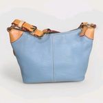 Dooney & Bourke Dooney & Bourke Shoulderbag Sky Blue Tan All Weather 2 Leather Purse Photo 2
