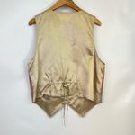 Vintage Linen Vest Pastel Aztec Small Western Button Up 90s Pink Retro Photo 3