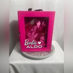 Barbie x ALDO BARBIESTESSY Pink PVC Crystal Logo Heels Pumps Size 6.5 US Photo 8