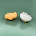 Cute Handmade Mismatch Halloween Pumpkin and Ghost Earrings Orange Photo 2