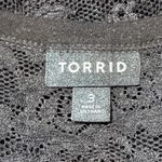 Torrid Black Sheer Floral Lace Crew Shirt Sleeve Tee Size 3X Photo 8