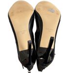 Nine West BLACK LEATHER LACE UP HIGH HEELS PUMPS SZ.β 7.5 Photo 7