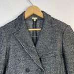 J.Crew  Thandie Stretch Wool Blend Black Gray Marled Tweed Blazer Jacket Womens 6 Photo 2