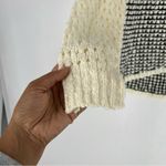 Urban Decay Urban Day Black & Cream Open Knit Long Sleeve V-Neck Sweater Size M/L Photo 3