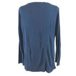 Sesoire Womens Sleep Top Lace Panel Long Sleeve Navy Blue Soft Size S Photo 1
