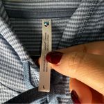 Kuhl Stria Outdoor Thermal Blue Striped Hoodie Long Sleeve Kangaroo Pocket Top Photo 7