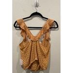 Free People Mauve Ruffle V-Neck Eyelet Blouse Photo 4