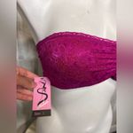 Pink Lace Strapless Bandeau Bralette Top Size L Pink Size L Photo 1
