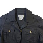 Live a Little Live‎ a Little Black Stretch Button Front Jacket Small Collared Fitted Photo 4