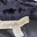 Charlotte Russe VELVET MIDI NAVY SKIRT Photo 5