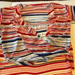 Sunny Leigh Sunny‎ Leigh Woman crossover sheer striped red white blue blouse size 3X Photo 6