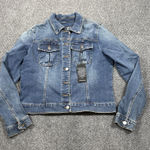 Kut From The Kloth NWT  Helena Jean Jacket Women's Size L Blue Photo 0