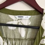 Sonoma  Olive Floral Midi Dress Size PM Photo 5