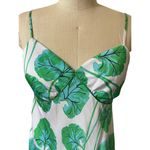 Diane von Furstenberg DVF Target Slip Dress in Geranium Leaf Satin Size Small Green Photo 1