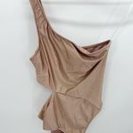 Victoria's Secret  Swimsuit Women MEDIUM Pink Shimmer One Shoulder Cutout Photo 8