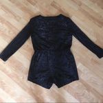 Anthropologie Saylor Black Floral Velvet Long Sleeve Romper Photo 9