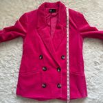 ZARA Jacket Corduroy Blazer Double Breasted Button Front Long Sleeve Pink S/M Photo 10