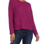 MELLODAY NWOT Fuschia Two Pocket Pullover Knit Hi Low Sweater Photo 1
