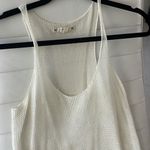 Soft women size small white ivory cream cotton racerback top swim coverup knit Photo 1