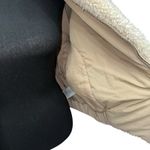 Ba&sh Eva Bomber Jacket Women's Size 1 (Small) Beige Faux Shearling Pockets Photo 7