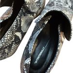 Intentionally Blank Black White Snakeskin Ankle Booties 10 Photo 5