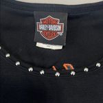 Harley Davidson Studded Crop Baby TShirt Black Size Large Photo 2