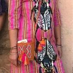 Figue Pink Scarab Mini Dress with Tie Sz. XS Photo 0