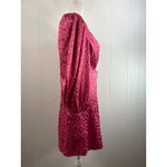 Something New X Flamefaire satin cut out mini dress in pink leopard print Sz XS Photo 6