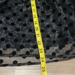 Elle  A-line layered polka dot skirt Black Sheer overlay Bow Size 14 Flirty Photo 8